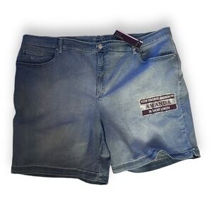 🆕 NWT Gloria Vanderbilt 24w Amanda Heritage Fit High Rise Rise Jean Short 24